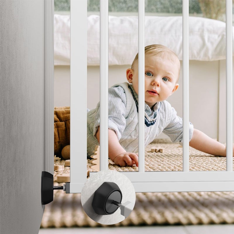 ICERO Baby Wall & Door Protector - Protect Pet & Dog Gates - Mounted Gates Work on Stairs - 4 Pack - Black - Image 2